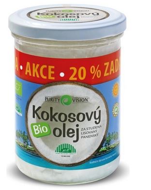 Kokosový panenský bio olej Purity Vision 300 lm.